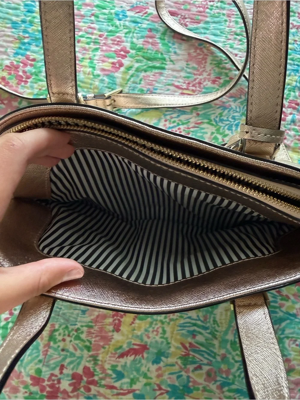 kate spade Rose Gold Dome Satchel